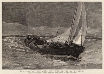 Het Verlies van de Amerikaan, op weg naar Kaap Palmas door Joseph Nash